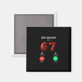 67 Is Bellen Funny Meme 67 Grappige Ai Apple Brain Magneet (Voorkant / Achterkant)
