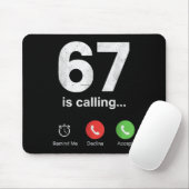 67 Is Calling Funny Gen Z Slang Meme Phone Screen  Muismat (Met muis)