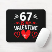 67 Is Mijn Valentijn Grappige Zes Zeven Hart Meme Muismat (Met muis)