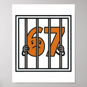 67 is niet toegestaan Zes Zeven Bynned Door Leraar Poster
