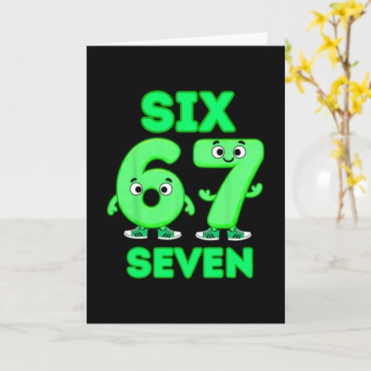 67 Italian Brainrot Funny Italian Brainrot Kids 67 Kaart (Gele Bloem)