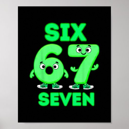 67 Italian Brainrot Funny Italian Brainrot Kids 67 Poster (Voorkant)