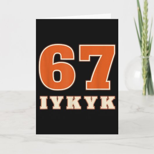 67 Iykyk Retro Stijl Atletisch Vintage Design  Kaart (Voorkant)
