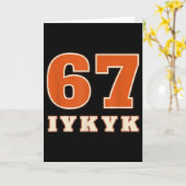 67 Iykyk Retro Stijl Atletisch Vintage Design  Kaart (Gele Bloem)