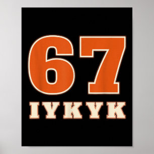 67 Iykyk Retro Stijl Sportief Vintage Design Poster