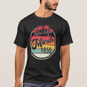 67 jaar oud Geweldige sinds maart 1955 67th Birthd T-shirt