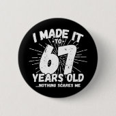67 Jaar Oud Sarcastisch Meme Grappig 67e Verjaarda Ronde Button 5,7 Cm (Voorkant)