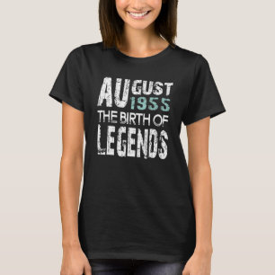 67 jaar oude 67 augustus 1955 geboorte van Le T-shirt