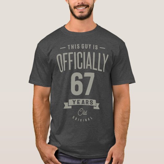 67 jaar oude bruistocht t-shirt (Voorkant)