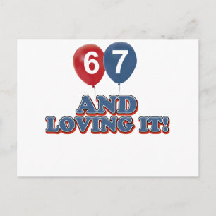 67 jaar Oude design Briefkaart