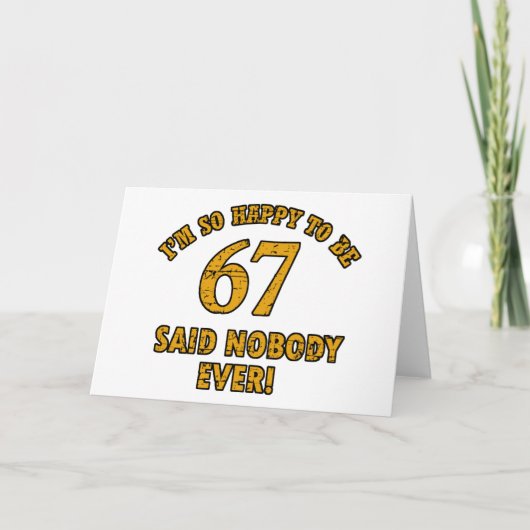 67 jaar Oude design Kaart (Voorkant)