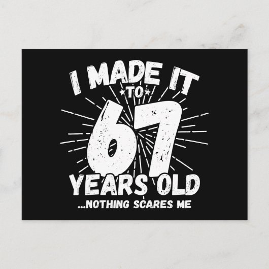 67 Jaar Oude Sarcastische Meme Leuk 67e Verjaardag Briefkaart (Voorkant)