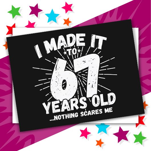 67 Jaar Oude Sarcastische Meme Leuk 67e Verjaardag Briefkaart