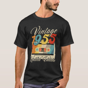 67 jaar oude Vintage 1955 Cassettebandje Retro 67t T-shirt