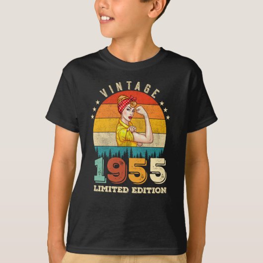 67-jarige vrouwen dag 1955  67e verjaardag t-shirt (Voorkant)