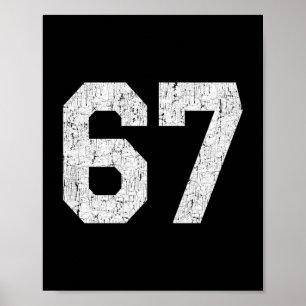 #67 Jersey Sportief Unisport Rugnummer  Poster