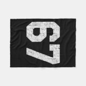 #67 Jersey Uniform Varsity Sport Nummer Fleece Deken (Voorkant (Horizontaal))