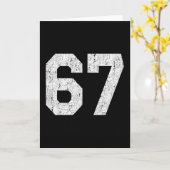 #67 Jersey Uniform Varsity Sporten Nummer Kaart (Gele Bloem)