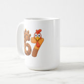 67 kalkoen thanksgiving grappig koffiemok (Voorkant links)