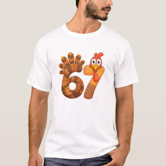 67 kalkoen thanksgiving grappig t-shirt