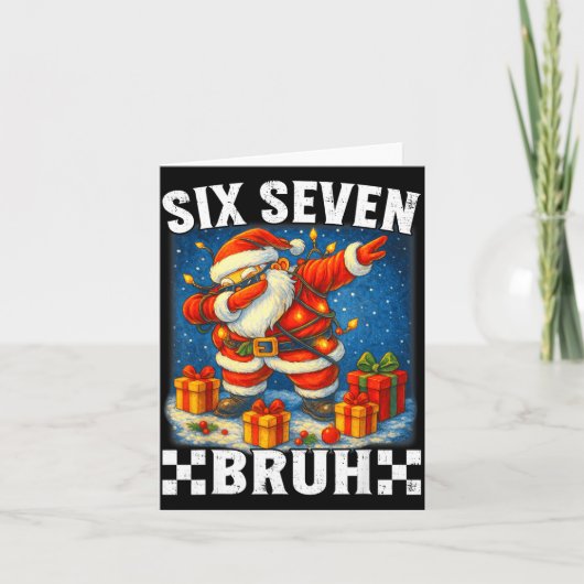 67 Kerst Bruh 6 7 Grappige Meme Cadeau Tienerjonge Kaart (Voorkant)