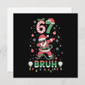 67 Kerst Bruh 6 7 Grappige Meme Kerstman Dabbing Feestdagenkaart (Voorkant / Achterkant)