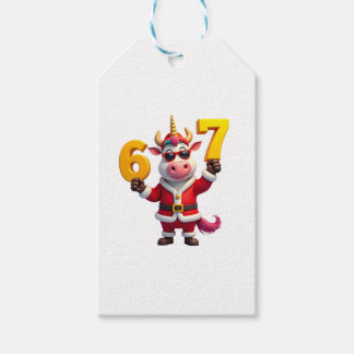 67 Kerst Eenhoorn 6 7 Meme voor Meisjes Kinderen G Cadeaulabel
