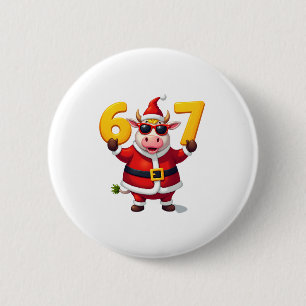67 Kerst Eenhoorn 6 7 Meme voor Meisjes Kinderen G Ronde Button 5,7 Cm