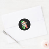 67 Kerst Grappig 67 Brainrot Jeugd Kinderen Hamste Ronde Sticker (Envelop)