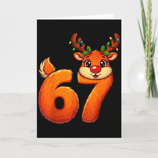 67 Kerst Grappig Rendier Bruh Meme Pyjama Vrouw Kaart (Voorkant)