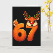67 Kerst Grappig Rendier Bruh Meme Pyjama Vrouw Kaart (Gele Bloem)