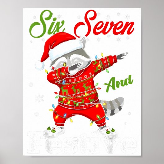 67 Kerst Grappig Zes Zeven Bruh Meme Hersenrot Sin Poster (Voorkant)