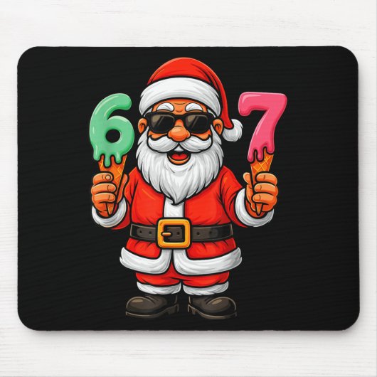 67 Kerst Grappig Zes Zeven Ijsje Meme 67 Kerst Muismat (Voorkant)