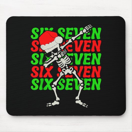 67 Kerst Grappig Zes Zeven Meme Brainrot Dabben Muismat (Voorkant)