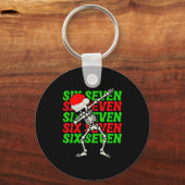 67 Kerst Grappig Zes Zeven Meme Brainrot Dabben Sleutelhanger (Voorkant)