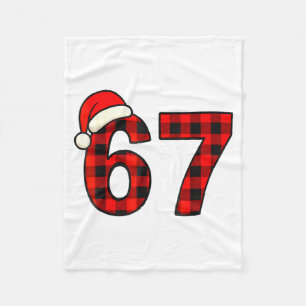 67 Kerst Grappig Zes Zeven Meme Brainrot Geruite S Fleece Deken