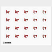 67 Kerst Grappig Zes Zeven Meme Brainrot Geruite S Ronde Sticker (Vel)