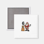 67 Kerst Grappig Zes Zeven Meme Brainrot Kerstman  Magneet (Voorkant / Achterkant)
