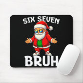 67 Kerst Grappig Zes Zeven Meme Brainrot Kerstman Muismat (Met muis)