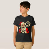 67 Kerst Grappig Zes Zeven Meme Brainrot Kerstman T-shirt (Voorkant volledig)