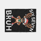 67 Kerst Grappig Zes Zeven Meme Brainrot Rendier Fleece Deken (Voorkant (Horizontaal))