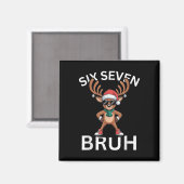 67 Kerst Grappig Zes Zeven Meme Brainrot Rendier Magneet (Voorkant / Achterkant)