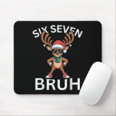 67 Kerst Grappig Zes Zeven Meme Brainrot Rendier Muismat (Met muis)