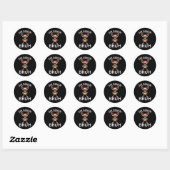 67 Kerst Grappig Zes Zeven Meme Brainrot Rendier Ronde Sticker (Vel)