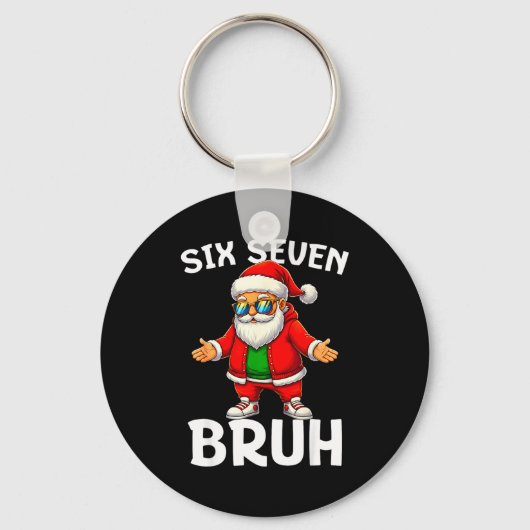 67 Kerst Grappig Zes Zeven Meme Brainrot Sinterkla Sleutelhanger (Voorkant)