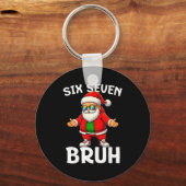 67 Kerst Grappig Zes Zeven Meme Brainrot Sinterkla Sleutelhanger (Voorkant)