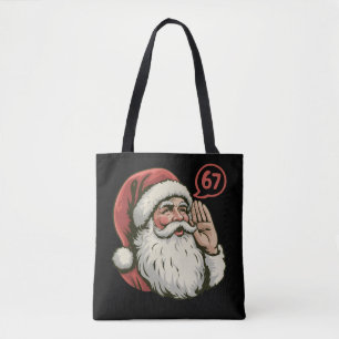 67 Kerst Grappig Zes Zeven Meme Kerstman Tote Bag
