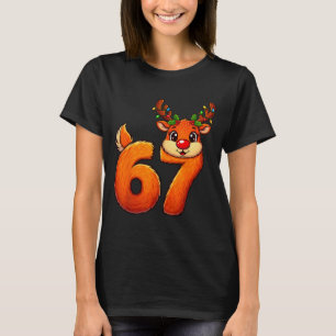 67 Kerst Grappige Rendier Bruh Meme Pyjama Dames T-shirt