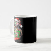 67 Kerst grappige wasbeer feestelijk 6-7 meme jong Koffiemok (Voorkant links)