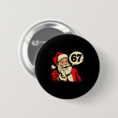 67 Kerst Grappige Zes Zeven Meme Brainrot Kerstman Ronde Button 5,7 Cm (Voorkant /achterkant)